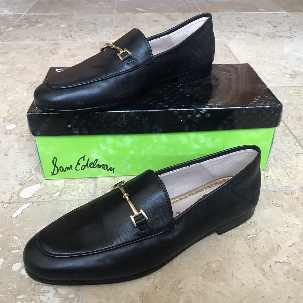 Sam Edelman Black Leather Loraine Loafer Size 7.5